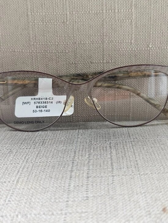Women Eyeglasses Frame XREH41S Beige Brown Eyewear Glasses Frame NWT $70